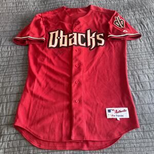 Signed Authentic 2008 Majestic Eric Byrnes Arizona Diamondbacks Jersey MLB COA